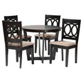 Kara Contemporary 5-Piece Wooden Dining Set