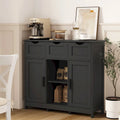 Roomfitters Morden Buffet Sideboard Cabinet with Doors and Drawers - Stylish Coffee Bar and Storage Solution
