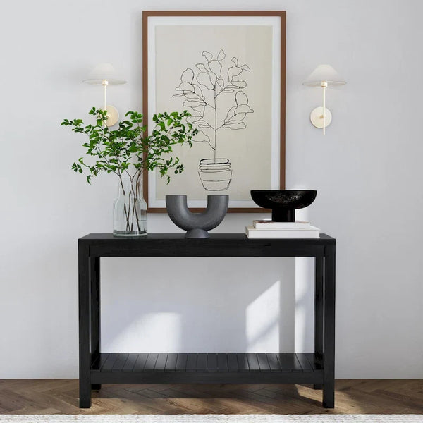 East at Main Petter Solid Wood Console Table with Shelf