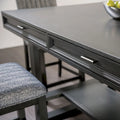 Isolde Black 60-Inch Solid Wood Counter Height Dining Table with Drawers by Furniture of America