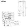 77-Inch Freestanding Tall Pantry Cabinet - Farmhouse Style Kitchen Storage