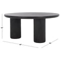SAFAVIEH Home Mork Round Coffee Table with 3 Legs - 40" W x 40" D x 18" H