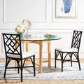 Set of 2 SAFAVIEH Maye Rattan Accent Chairs with Cushions - Dimensions: 18.5" W x 20.9" L x 35.8" H