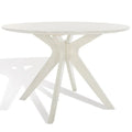 SAFAVIEH Couture Meiko 46-Inch Round Dining Table - Dimensions: 46" W x 46" D x 30" H