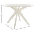 Round Dining Table with Wooden Base for Kitchen and Dining Room
