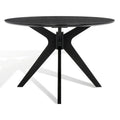 Round Dining Table with Wooden Base for Kitchen and Dining Room